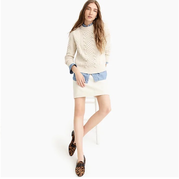 J.Crew Popcorn cable-knit sweater-K5311-berry/pink - Picture 3 of 8